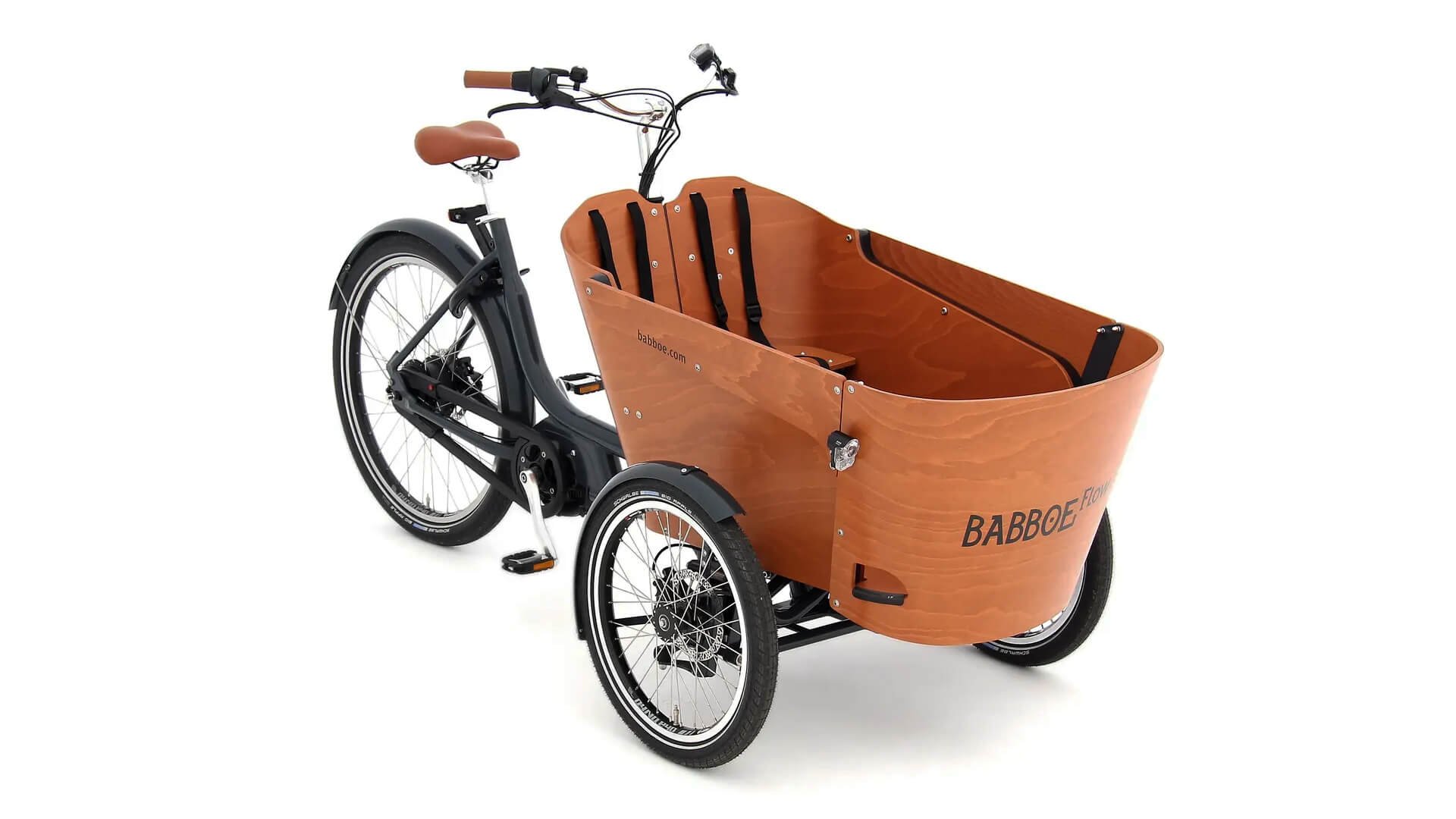 Triporteur électrique Babboe Flow Montain avec moteur pédalier